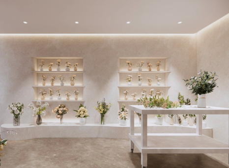 Artist Impression of floral design and arrangement workshop area. Photo Credit: Florte Design Pte Ltd